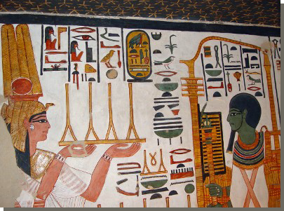 Graf van Nefertari, Nefertari biedt stoffen aan voor de god Ptah