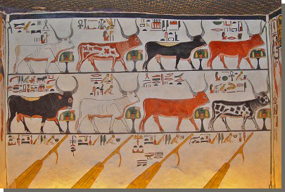 Afbeelding van hoofdstuk 148 uit het Dodenboek, graf van Nefertari, Dal der Koninginnen.