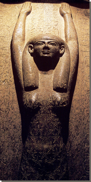 Noet aan de binnenkant van de deksel van de sarcofaag van Merenptah, Egyptisch Museum, Caïro.