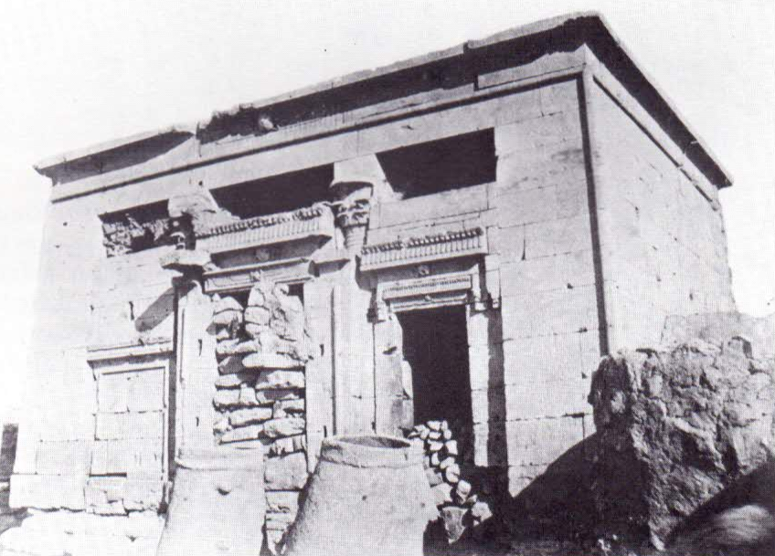 De foto van Jan H. Insinger uit 1900 van de Taffeh tempel. 