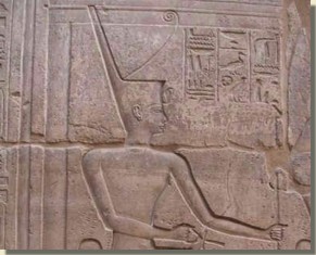 De godin Neith, afbeelding uit de tijd van Ramses II, tempel van Karnak, Loeksor.